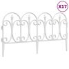 vidaXL Gazonranden 17 st 10 m polypropeen wit