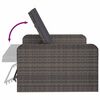 vidaXL 2-delige Loungeset met kussens poly rattan grijs