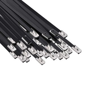 vidaXL Kabelbinders 50 st 4,6 x 300 mm Zwart