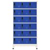 vidaXL Lockerkast 90x40x180 cm staal grijs en blauw