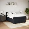 vidaXL Boxspring met matras fluweel zwart 140x200 cm