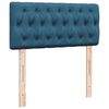 vidaXL Boxspring met matras fluweel donkerblauw 90x200 cm