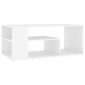 vidaXL Salontafel 100x50x40 cm bewerkt hout wit