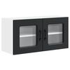 vidaXL Vaatwasserpaneel Kalmar Zwart 80 x 31 x 40 cm Bewerkt hout