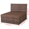 vidaXL 10-delige Loungeset met kussens poly rattan bruin