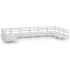 vidaXL 10-delige Loungeset massief grenenhout wit
