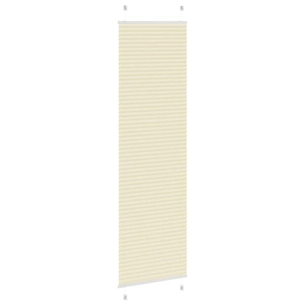vidaXL Pliss&eacute; rolgordijn 65x200 cm stofbreedte 64,4 cm polyester cr&egrave;me
