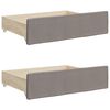 vidaXL Slaapbank met onderschuifbed en lades 100x200 cm stof taupe