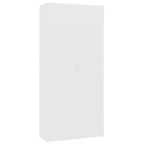 vidaXL Schoenenkast 80x35,5x180 cm bewerkt hout wit