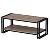 Homemania Salontafel Lesa 102x45x40 cm zwart en walnootkleurig