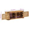 vidaXL Schoenenkast Bruin 110 x 38 x 45 cm Massief Mango Hout