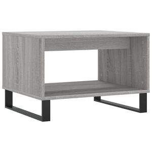 vidaXL Salontafel 60x50x40 cm bewerkt hout grijs sonoma eikenkleurig