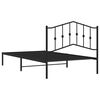 vidaXL Bedframe met hoofdbord metaal zwart 107x203 cm