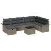 vidaXL Tuin Sofa Set 9 st Poly riet