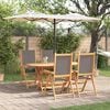 vidaXL Tuin Eetset 5 pcs Antraciet Massief acaciahout