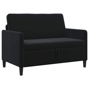 vidaXL Bank met opslag Zwart 122 x 78 x 87 cm Polyester