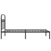 vidaXL Bedframe met hoofdbord metaal zwart 90x200 cm