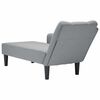 vidaXL Chaise longue met rechterarmleuning stof lichtgrijs