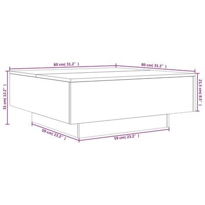 vidaXL Salontafel 80x80x31 cm spaanplaat sonoma eikenkleurig