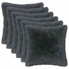 vidaXL Kussen met kussen HEERLEN 6 st Antraciet PV Fleece