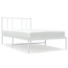 vidaXL Bedframe met hoofdbord metaal wit 80x200 cm