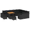 vidaXL Tuin Sofa Set 12 st 9-Aantal zitplaatsen Zwart poly rattan