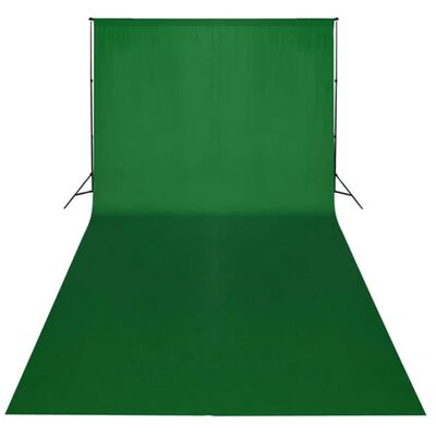 vidaXL Achtergrond chromakey 600x300 cm katoen groen