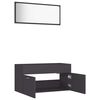 vidaXL 2-delige Badkamermeubelset spaanplaat grijs