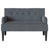 vidaXL Chesterfield Bank Donkergrijs 112 x 65,5 x 75 cm Fluweel