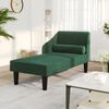 vidaXL Chaise longue met bolster stof donkergroen