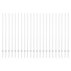 vidaXL Afrasteringspaal 22 pcs Zilver 200 cm Staal