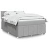 vidaXL Boxspring met matras stof lichtgrijs 140x200 cm