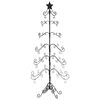 vidaXL Kerstdecoratie kerstboom 215 cm metaal zwart