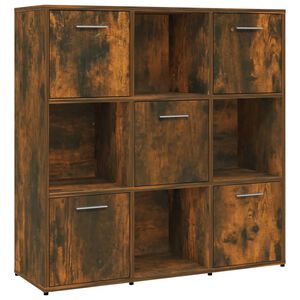 vidaXL Boekenkast 90x30x90 cm bewerkt hout gerookt eikenkleurig