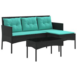 vidaXL Tuinbankenset 2 st poly rattan