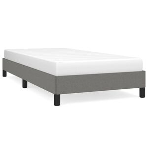 vidaXL Bedframe zonder matras 90x200 cm stof donkergrijs