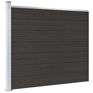 vidaXL Schuttingpaneel 175x146 cm HKC zwart