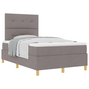 vidaXL Boxspringbed met hoofdeinde Taupe 120 x 190 cm Stof