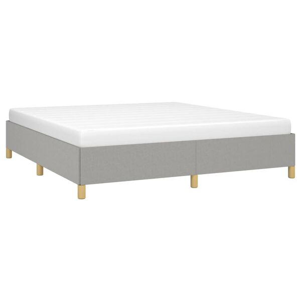 vidaXL Boxspring bed stof lichtgrijs 180x200 cm