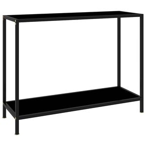 vidaXL Wandtafel 100x35x75 cm gehard glas zwart