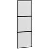 vidaXL Schuifdeur met beslag 76x205 cm gehard glas en aluminium