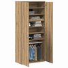 vidaXL Highboard artisanaal eikenkleurig 80 x 39 x 178 cm Bewerkt hout