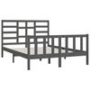 vidaXL Bedframe massief hout grijs 150x200 cm
