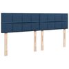 vidaXL Boxspring met matras stof blauw 180x200 cm