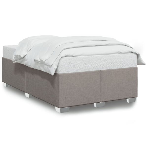 vidaXL Bedframe zonder matras 120x190 cm stof taupe