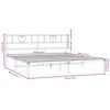 vidaXL Bedframe met hoofdbord metaal zwart 180x200 cm