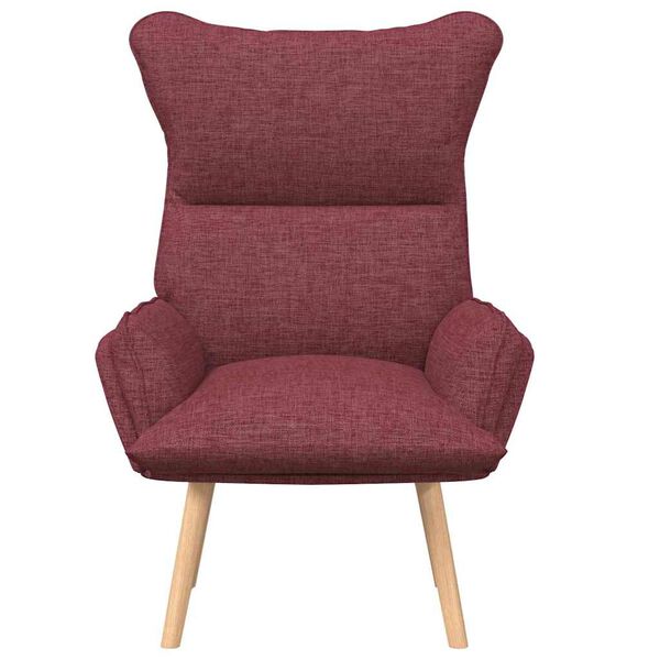 vidaXL Fauteuil Wijnrood 69 x 74 x 93 cm Stof en multiplex