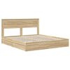vidaXL Opslag bed met lade Sonoma Eiken 180 x 200 cm Bewerkt hout