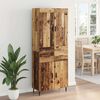 vidaXL Hoge kast met lade 2 pcs Oudhout Bewerkt hout