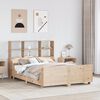 vidaXL Bed met boekenkast zonder matras massief hout 120x190 cm